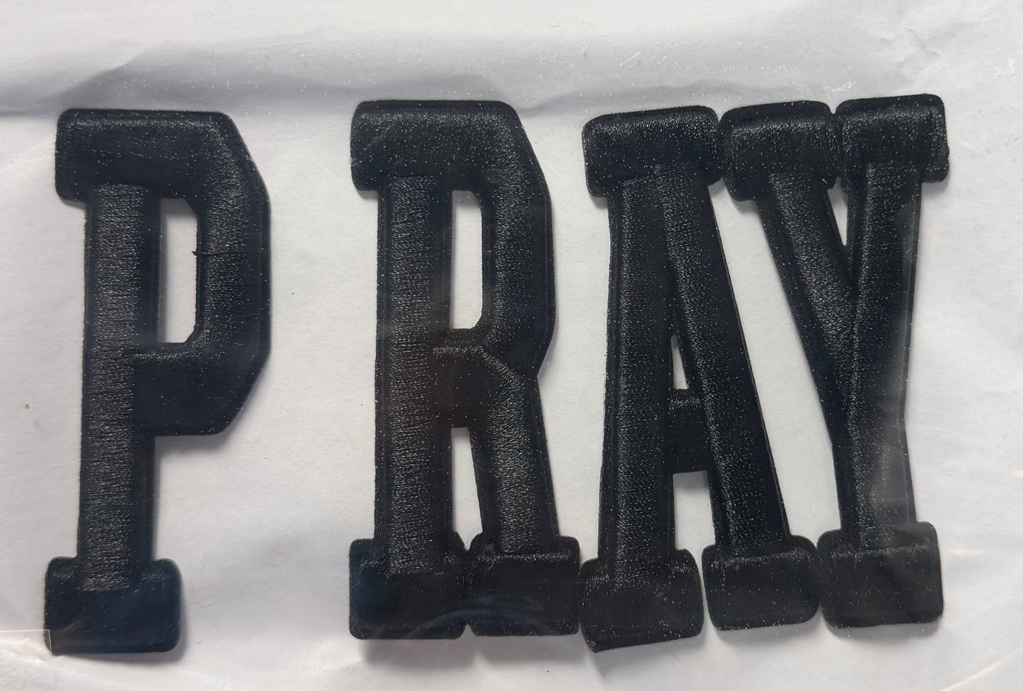 Pray Black 3D Letters