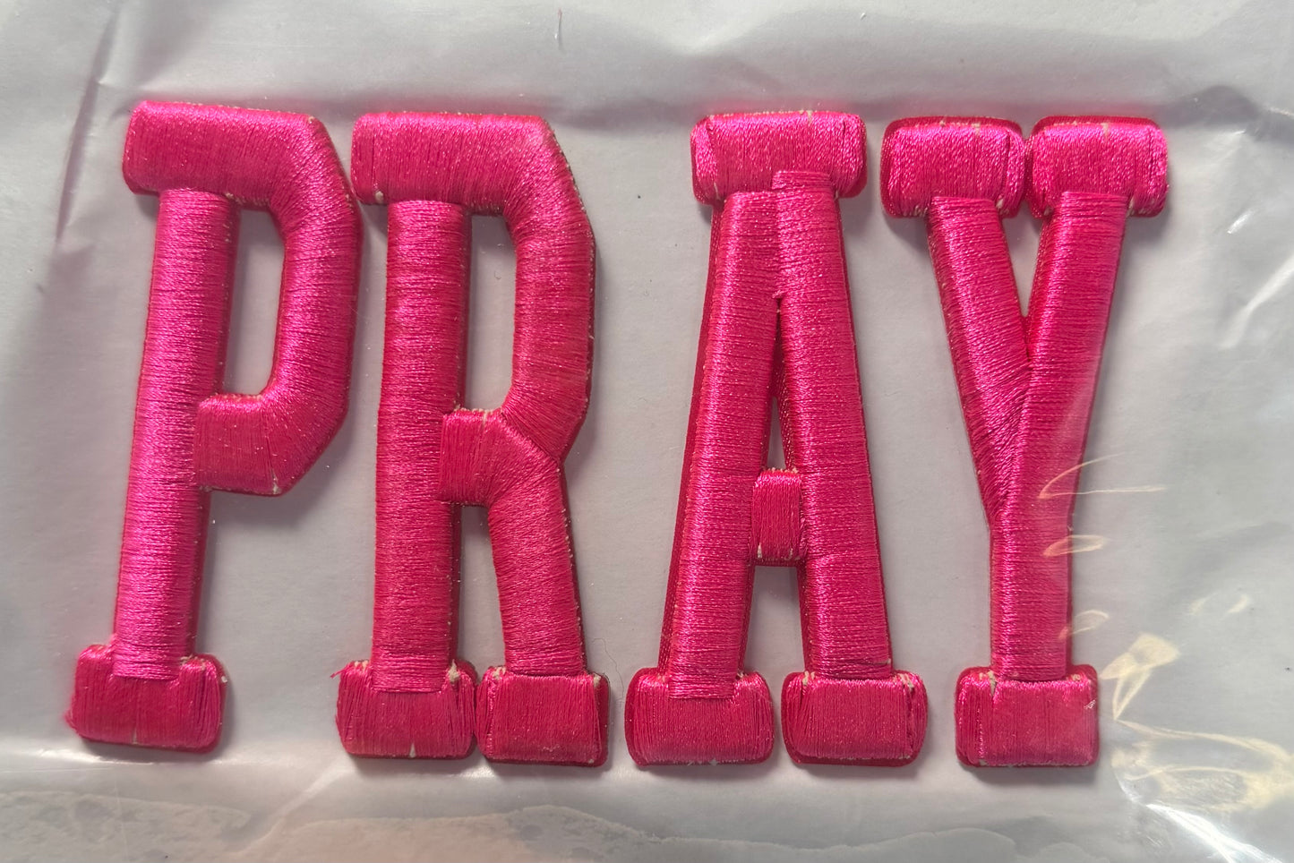 Pray Pink 3D Letters