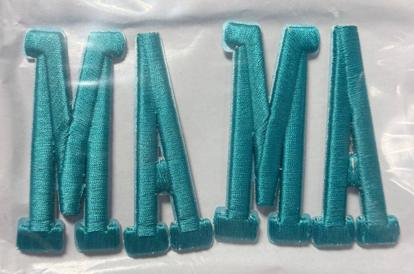 Mama Teal 3D Letters