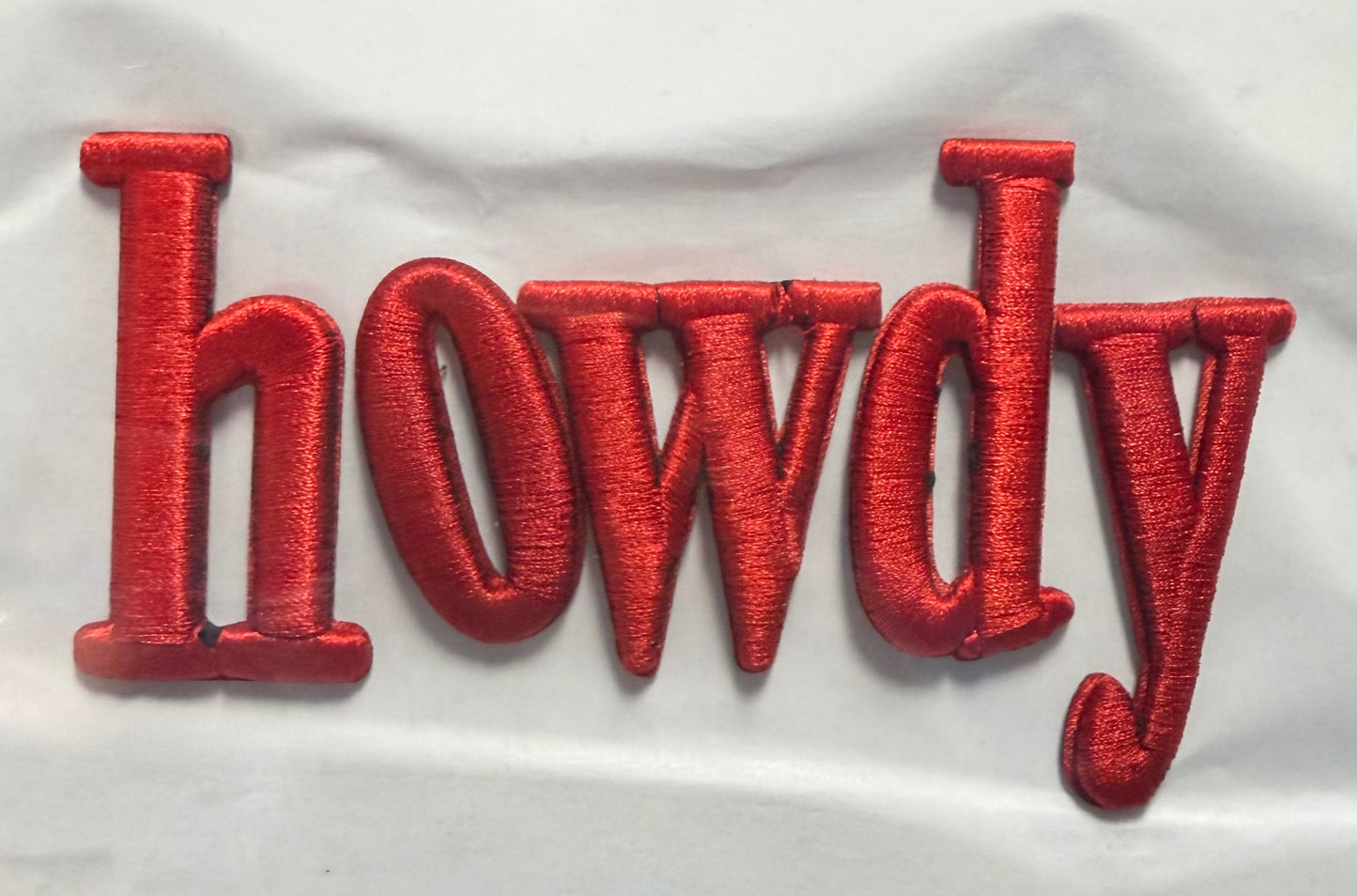 Howdy Red 3D Letters
