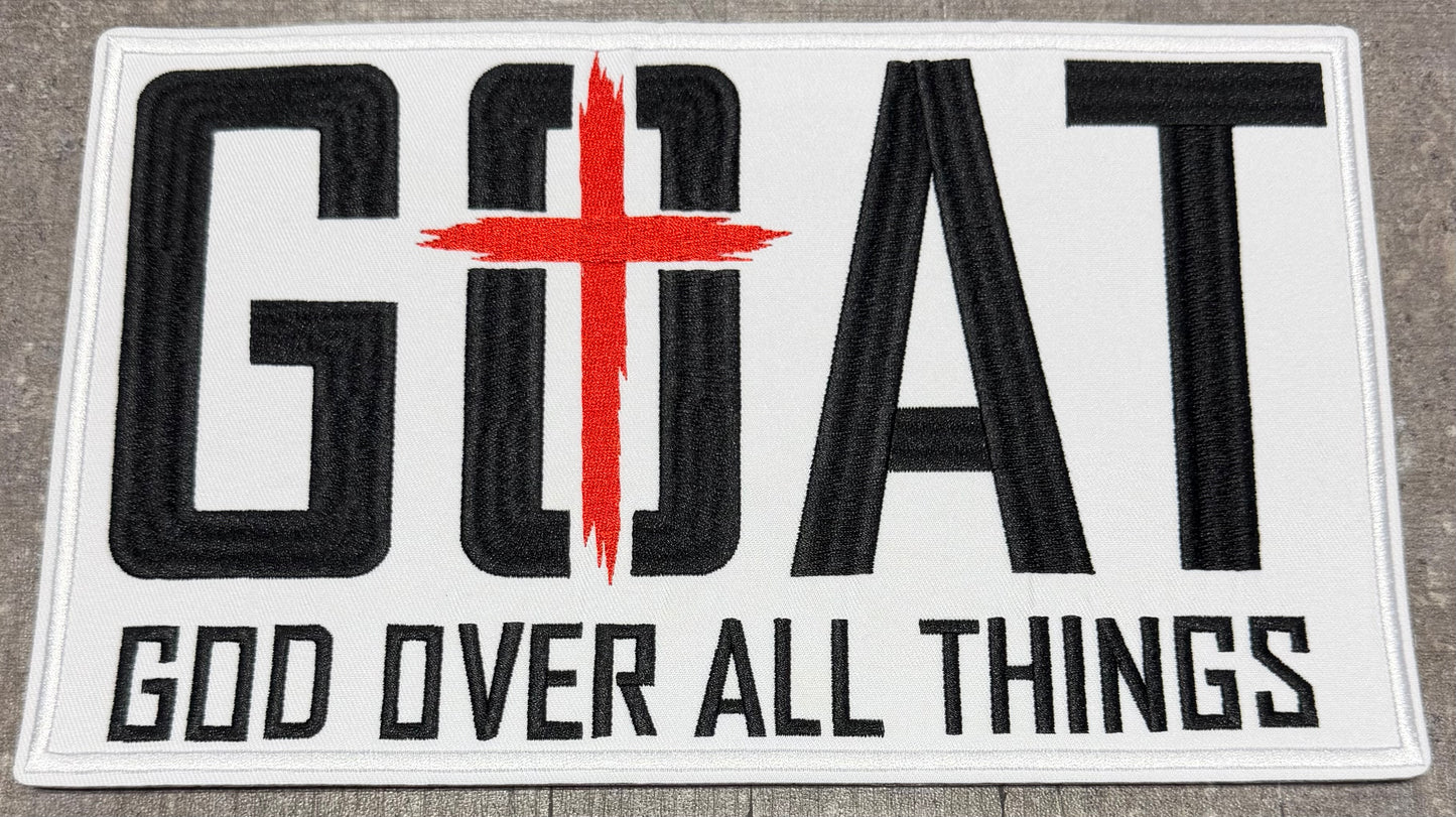 GOAT God Over All Things - Iron On Patch