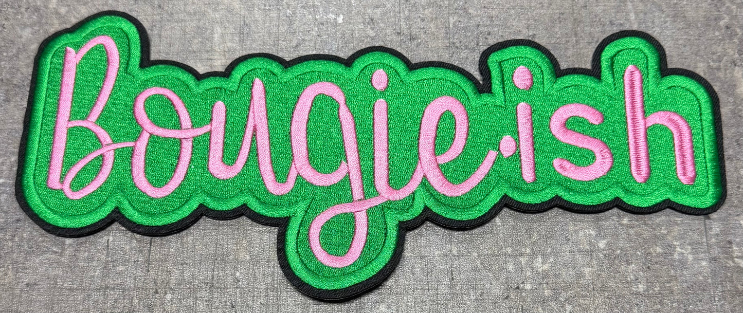 Bougie-ish Pink and Green - Iron On Patch