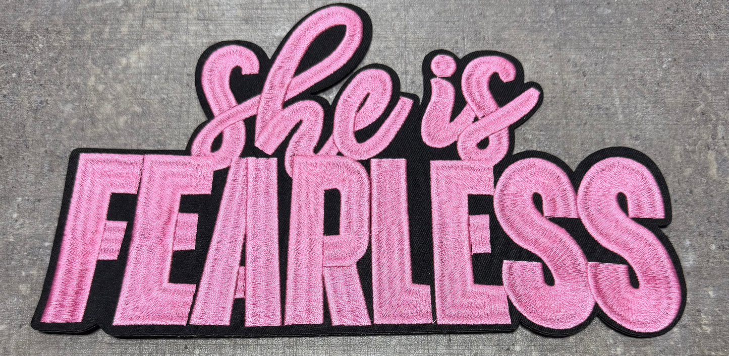 She is Fearless Pink - Iron On Patch