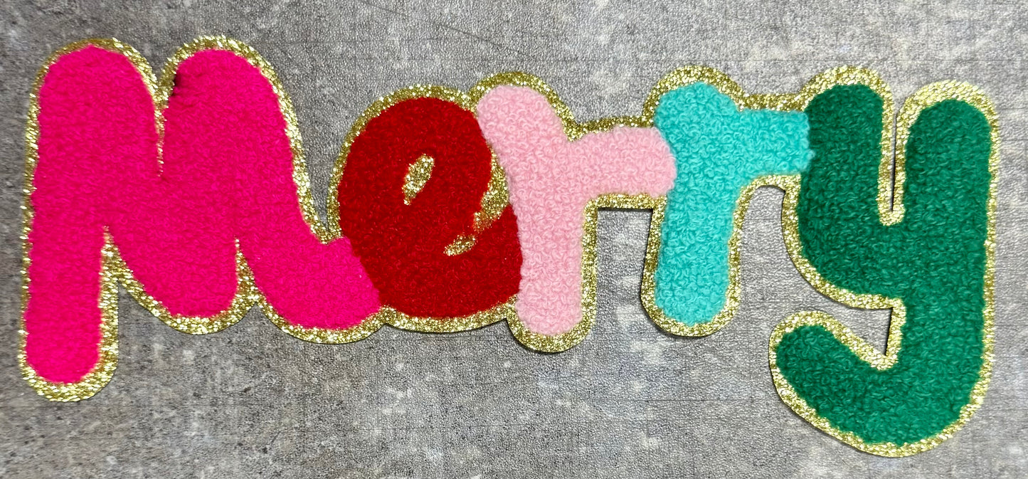Merry Colorful - Chenille/Sequins Iron On Patch