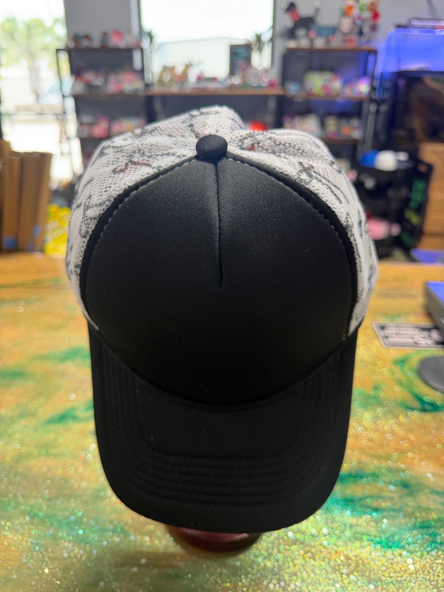 Black with Black Bows Back - Trucker Hat