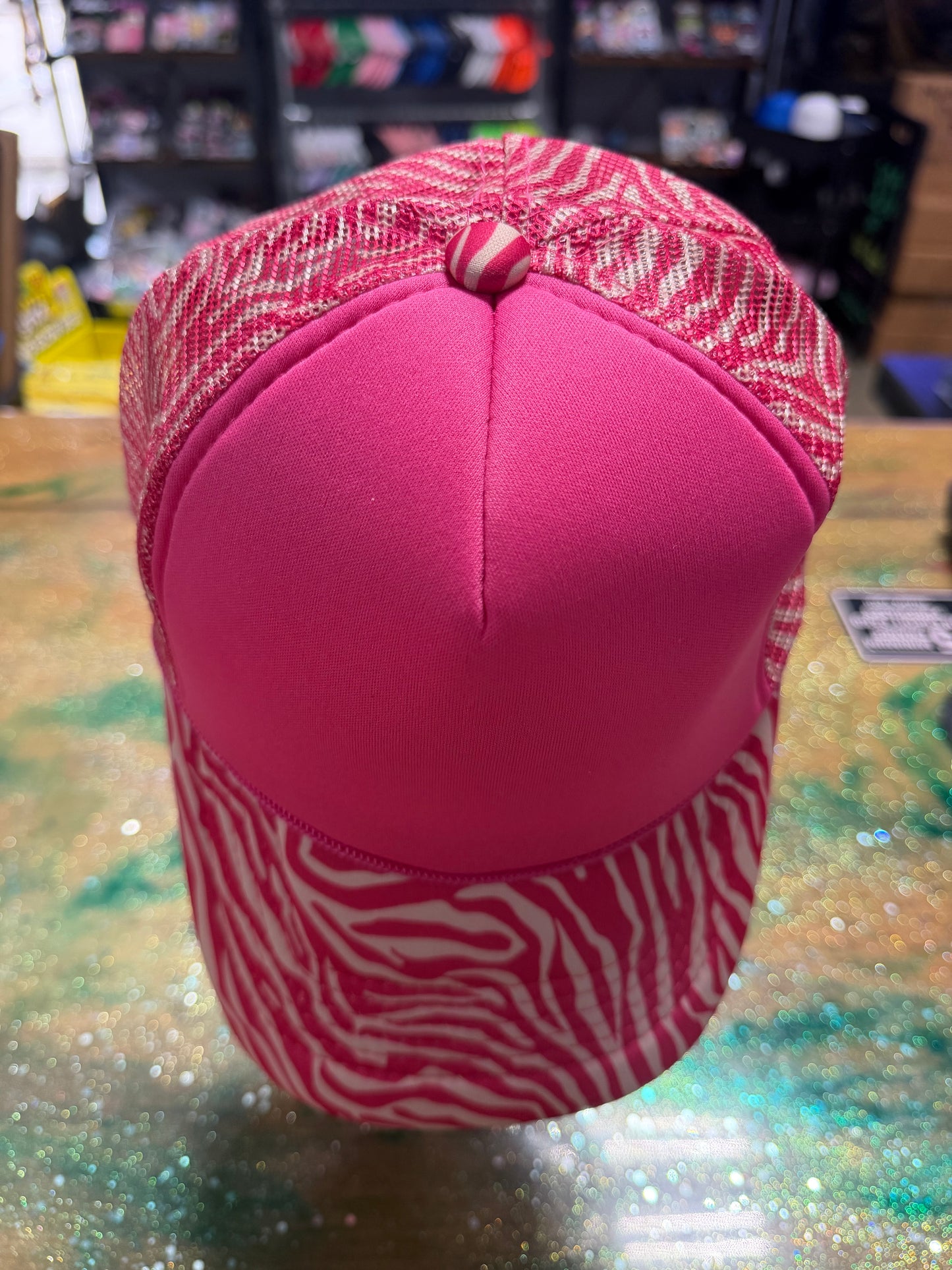 Pink Zebra Bill and Back - Trucker Hat