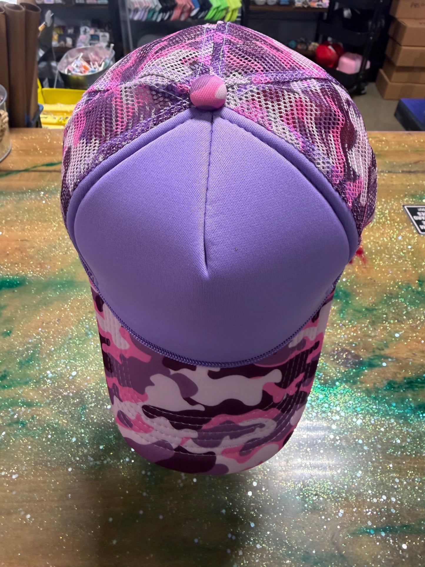 Purple Camo Bill and Back with Purple Front - Trucker Hat