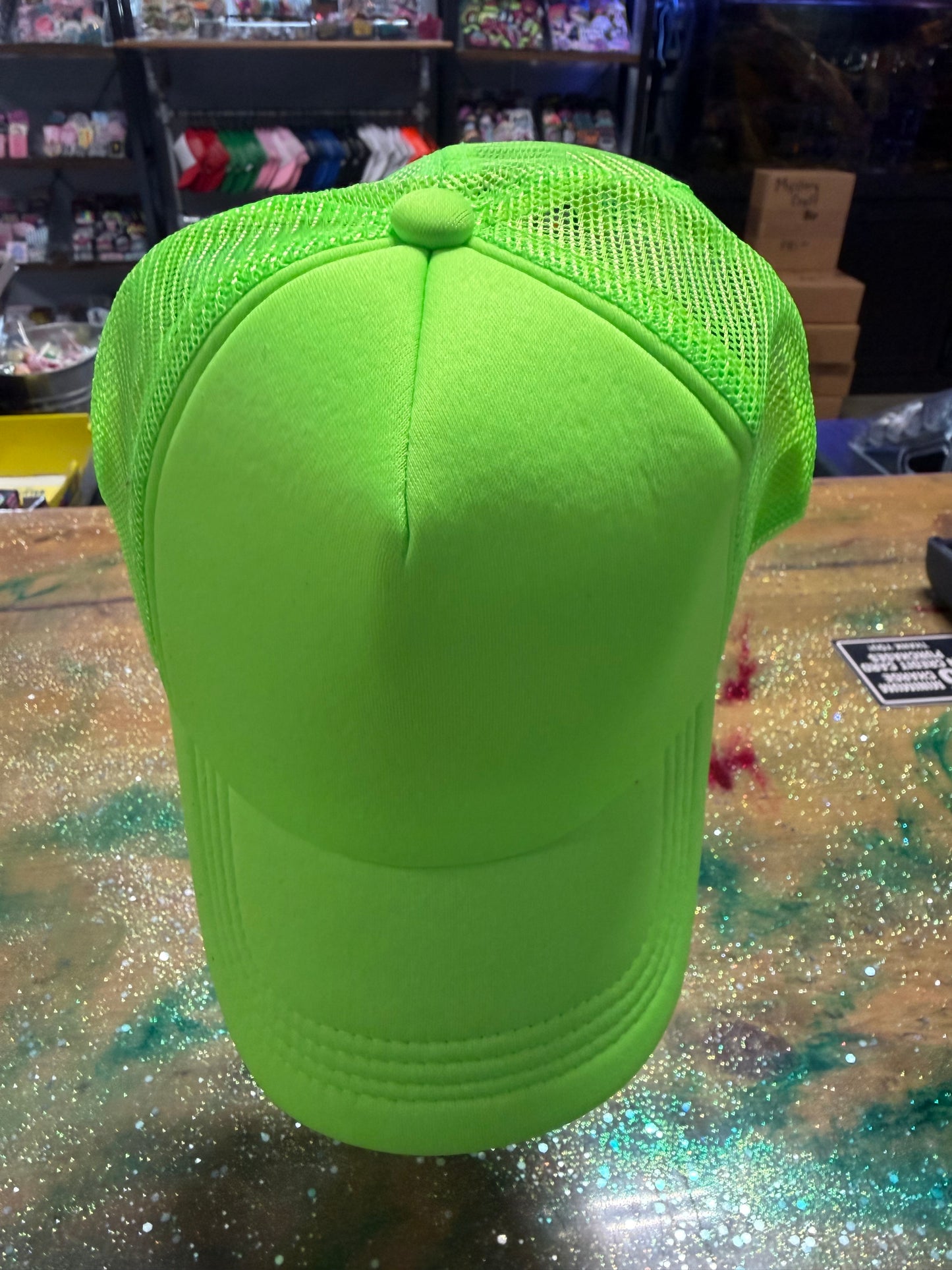 Fluorescent Green Solid - Trucker Hat
