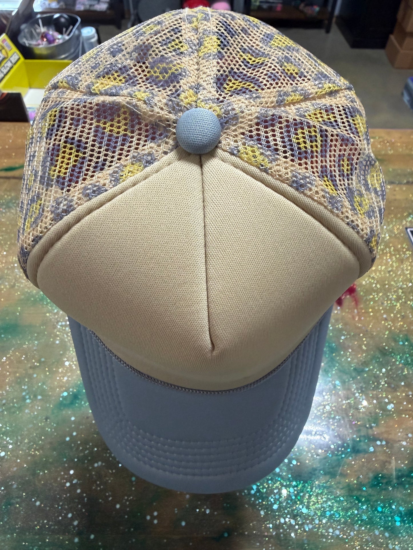 Gray Bill and Tan Front with Gray/Yellow Camo Back - Trucker