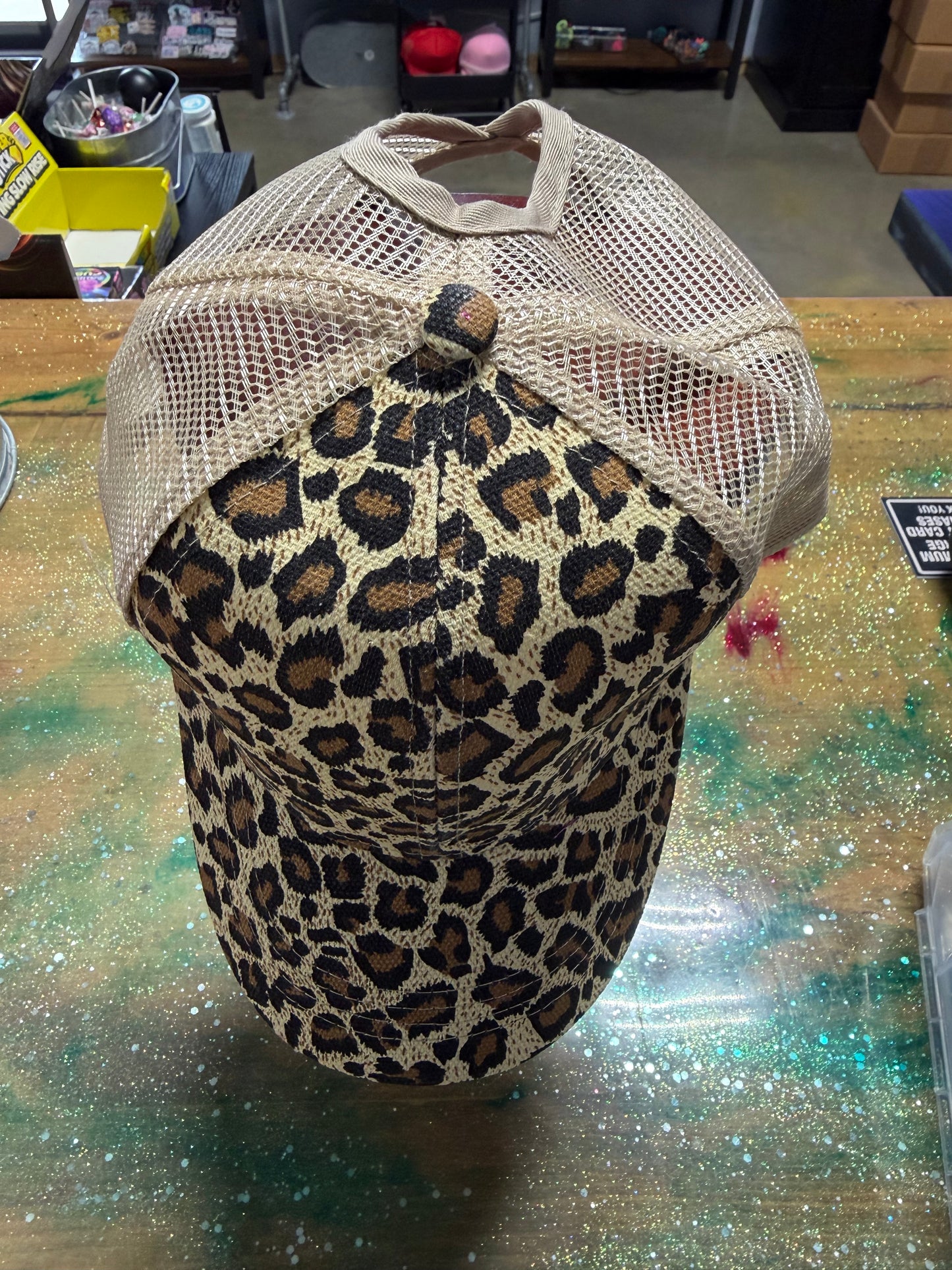 Tan Leopard Bill/Front with Tan Back - Trucker