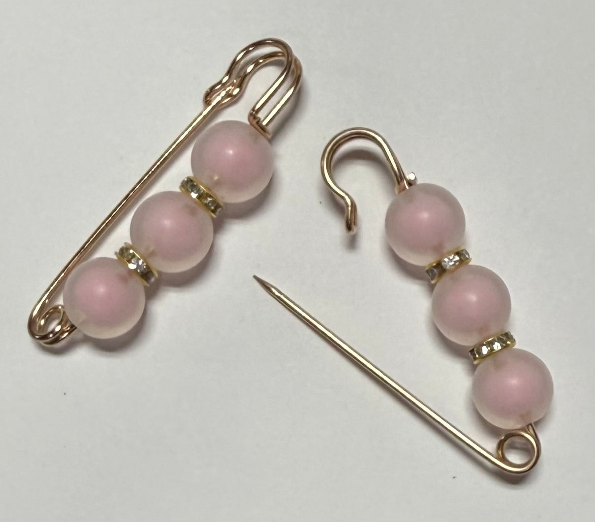 Light Pink Silicone Hat Pins (3 beads)