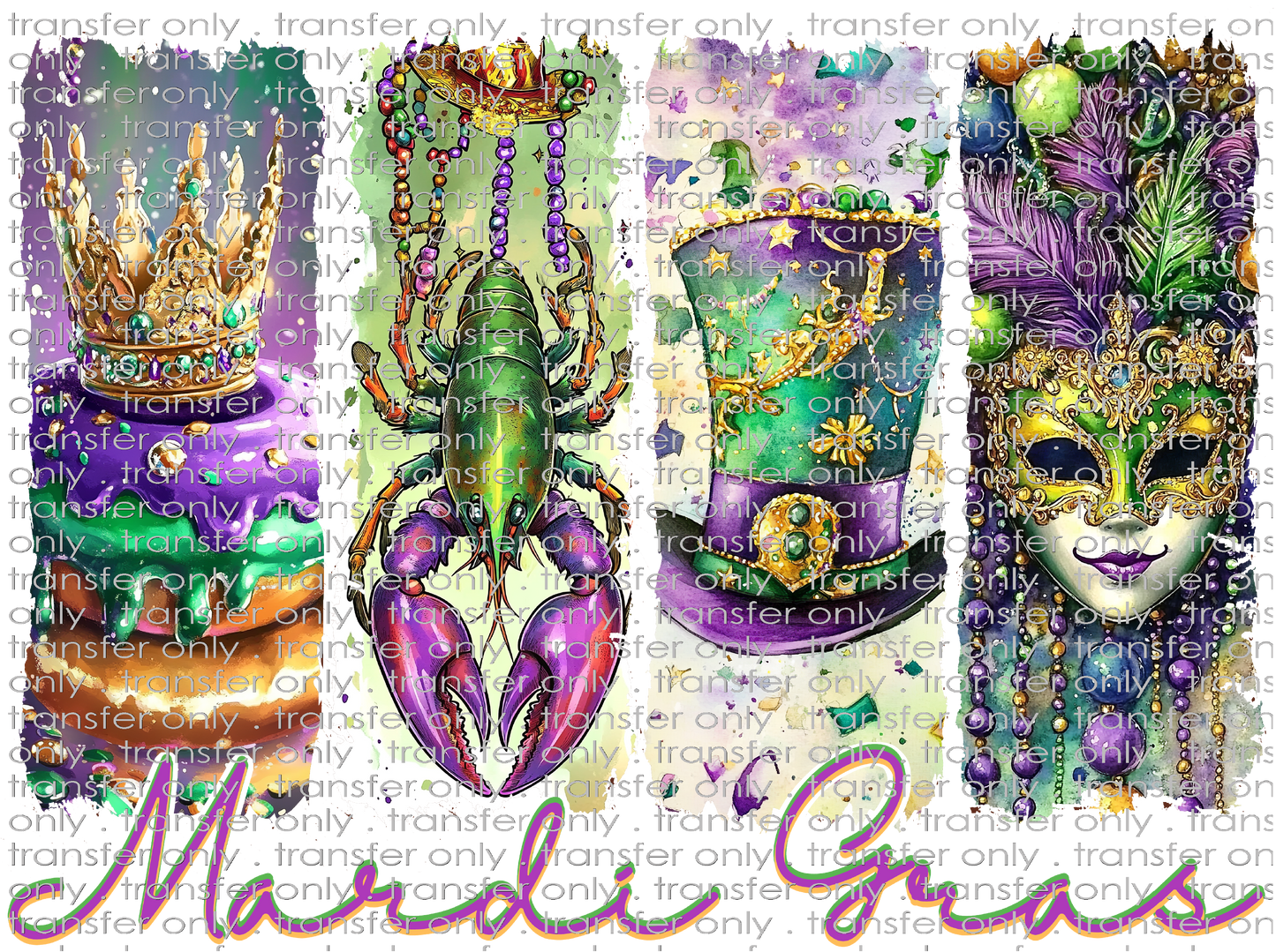 MG 123 Mardi Gras Symbol Brush Strokes