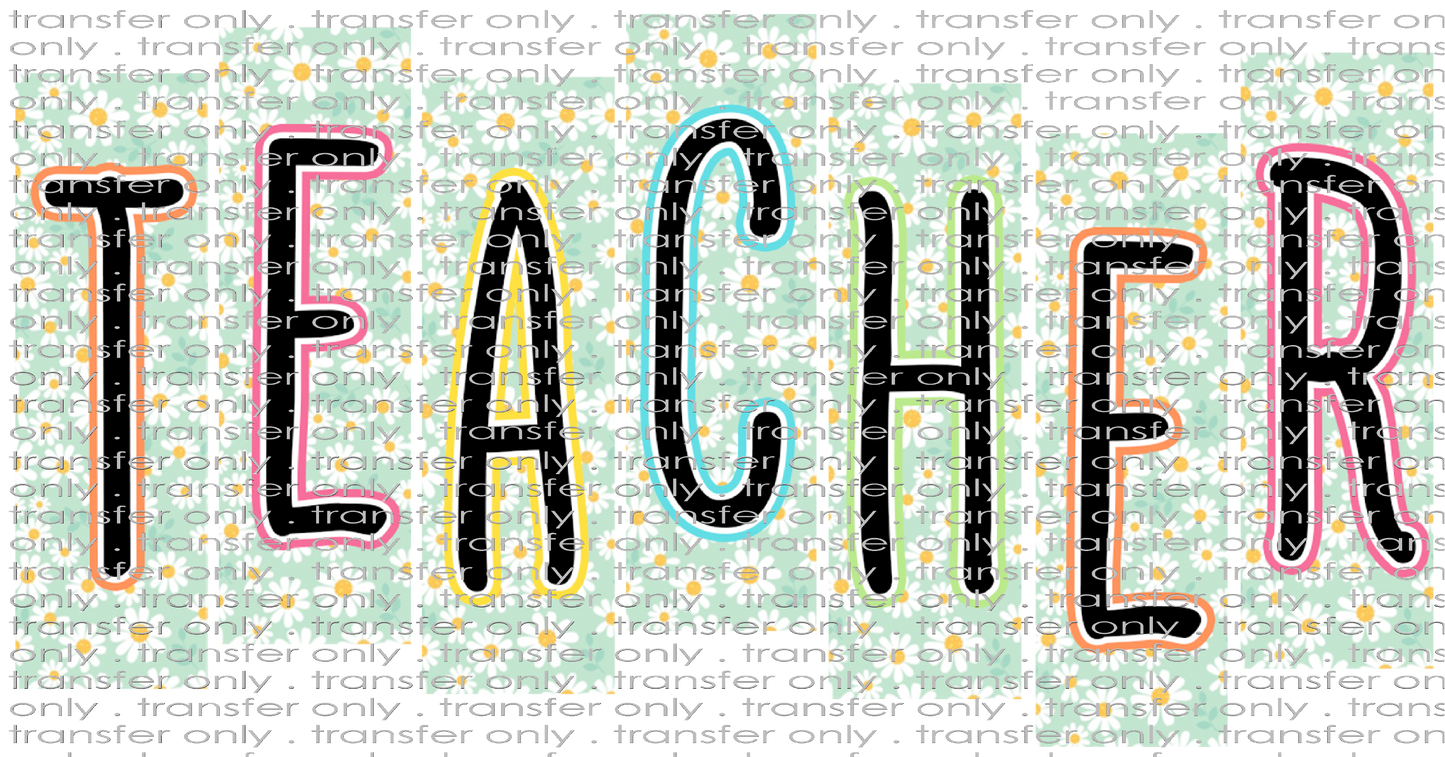 SCH 2107 Teacher Mint with Daisies