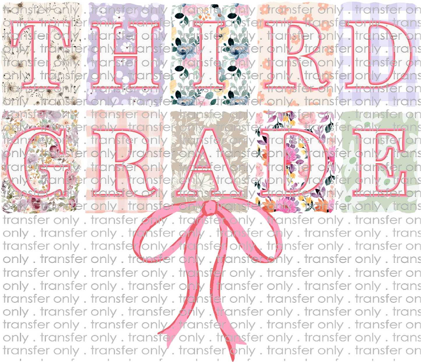 SCH 2160 Third Grade patterned with Bow