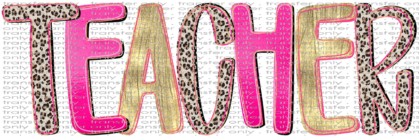 SCH 2224 Preppy Teacher Pink Black Leopard