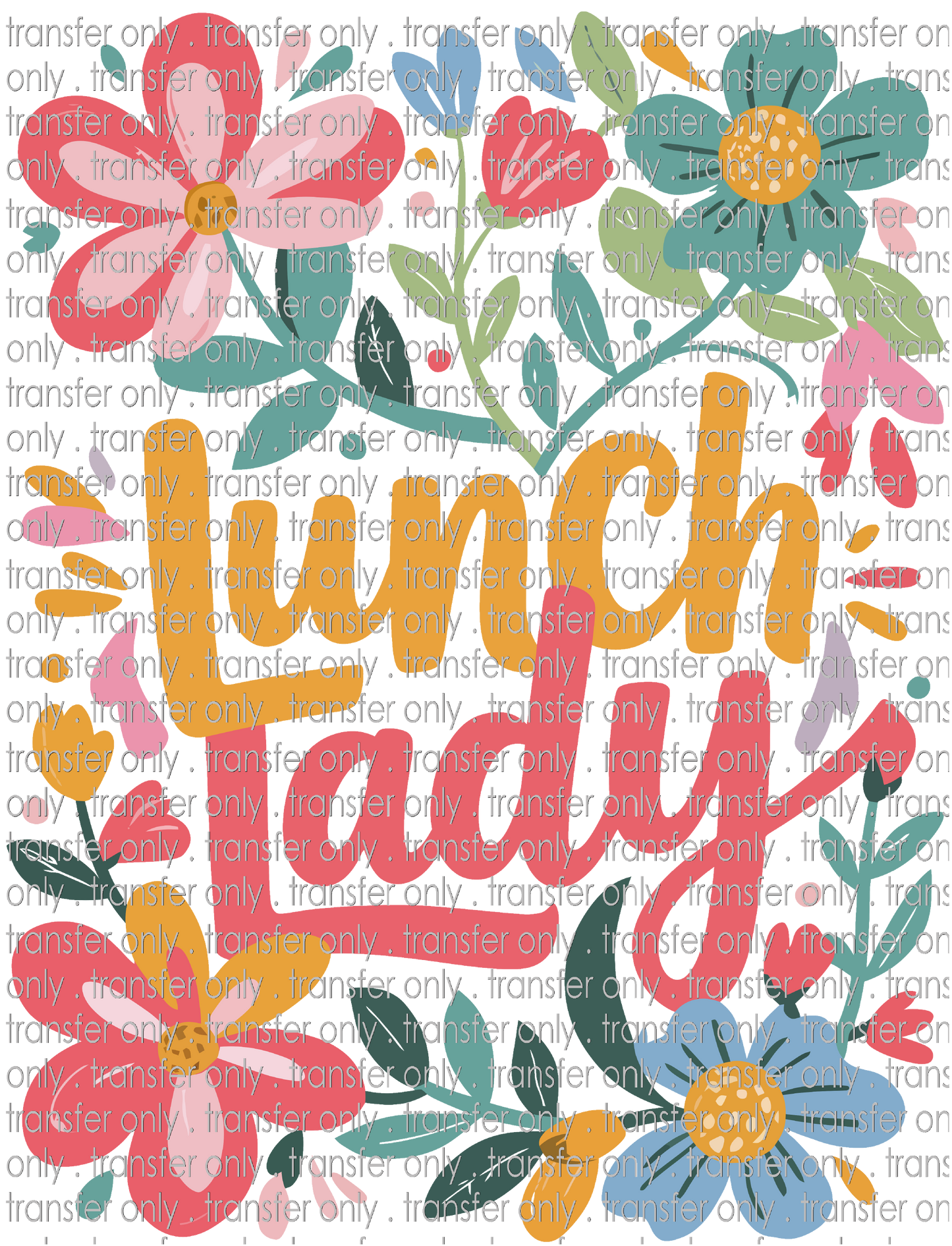 SCH 2288 Lunch Lady Surrounded by Flowers