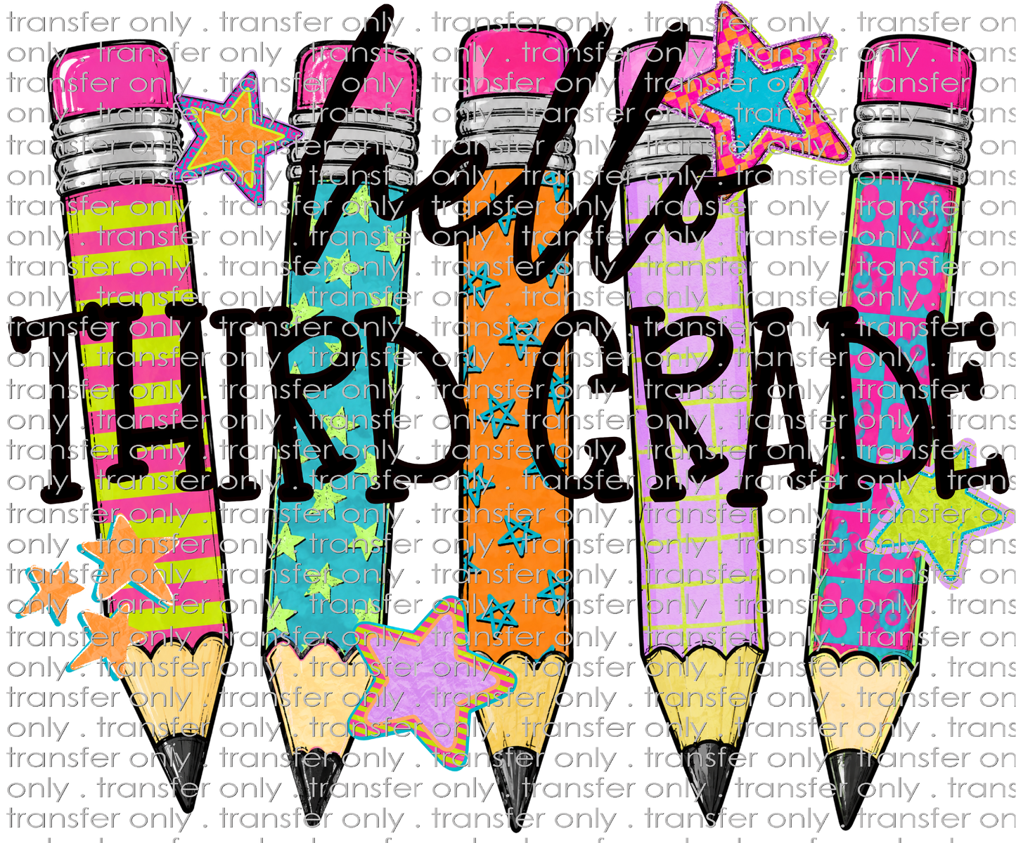 SCH 2377 Hello Third Grade Pencil Background