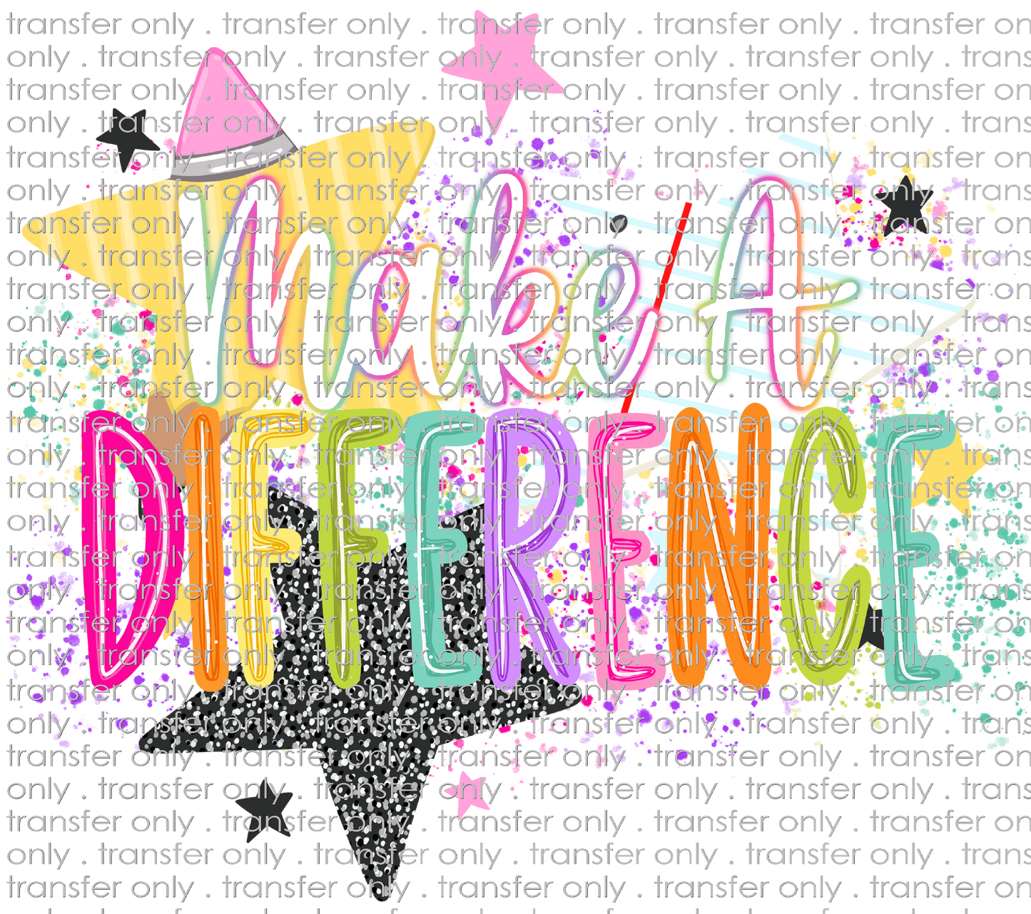 SCH 2382 Make a Difference Splatter with Starts