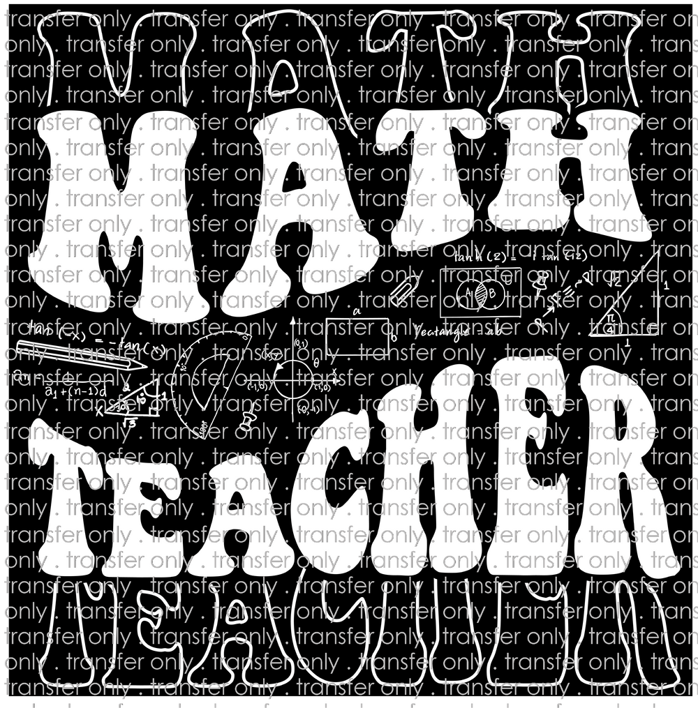 SCH 768 Math Teacher Retro White