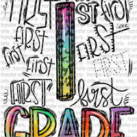 SCH 791 First Grade Tie Dye Word Art