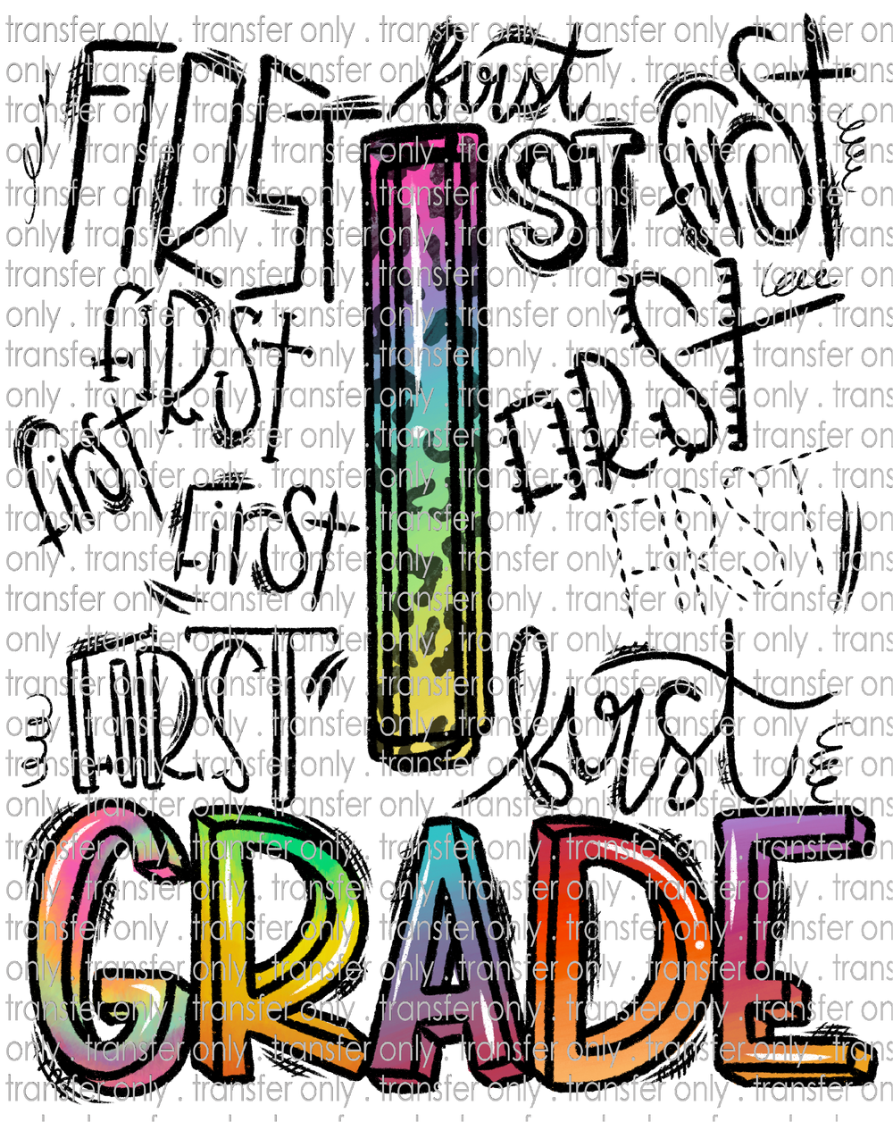 SCH 791 First Grade Tie Dye Word Art