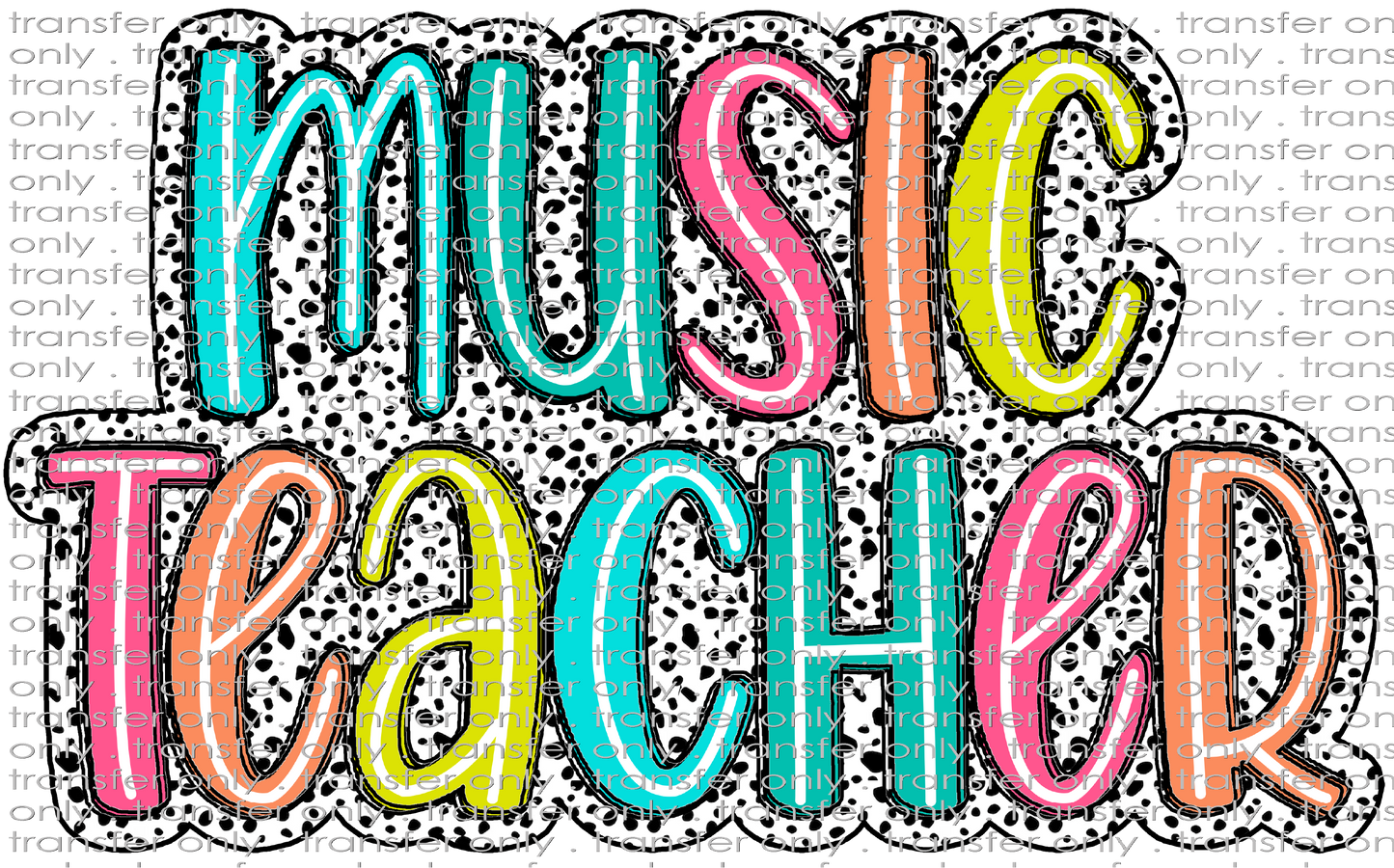 UVSCH 909 Music Teacher Dalmatian Dots