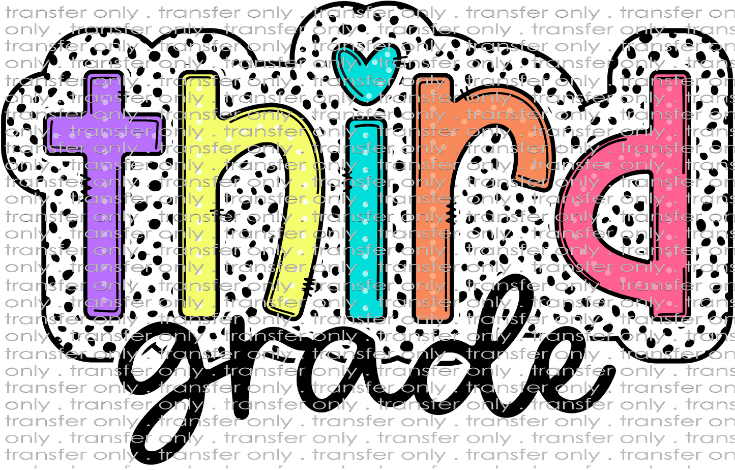 UVSCH 910 Third Grade Dalmatian Dots with cursive