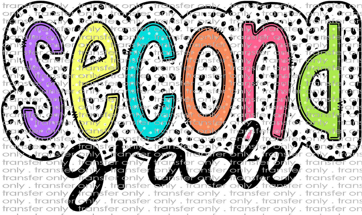 UVSCH 911 Second Grade Dalmatian Dots with cursive