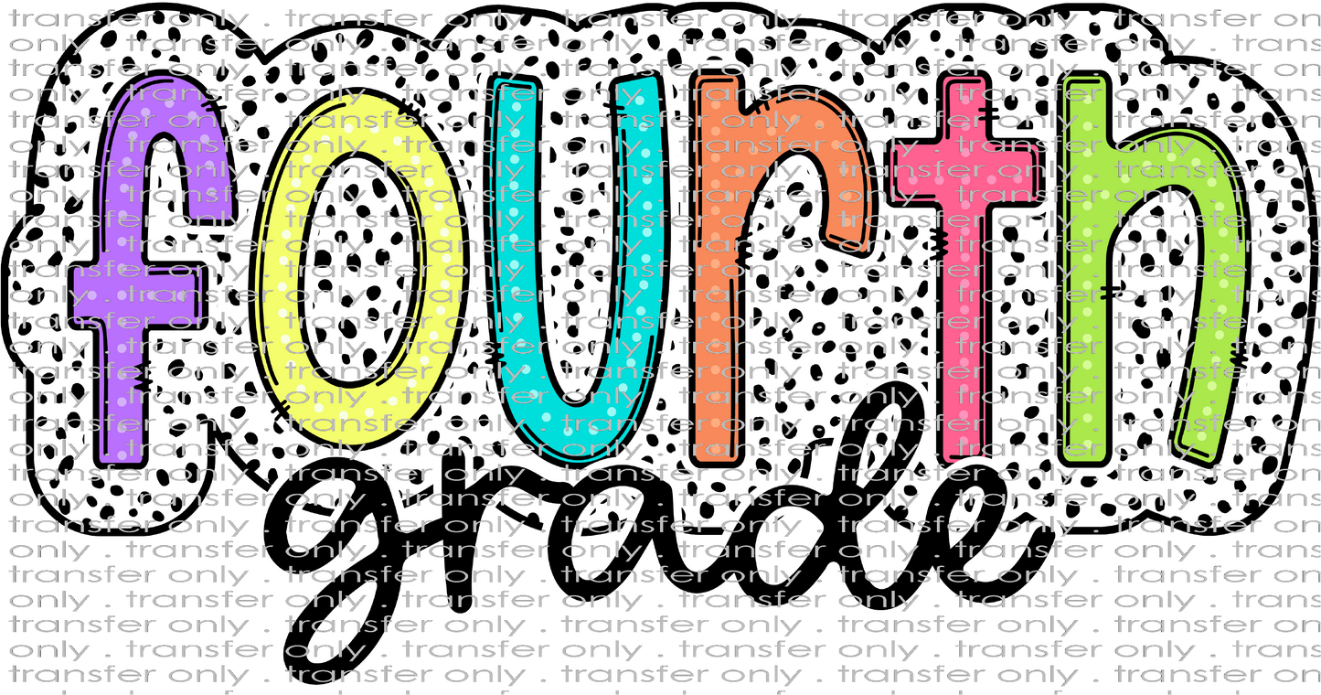 UVSCH 912 Fourth Grade Dalmatian Dots with cursive