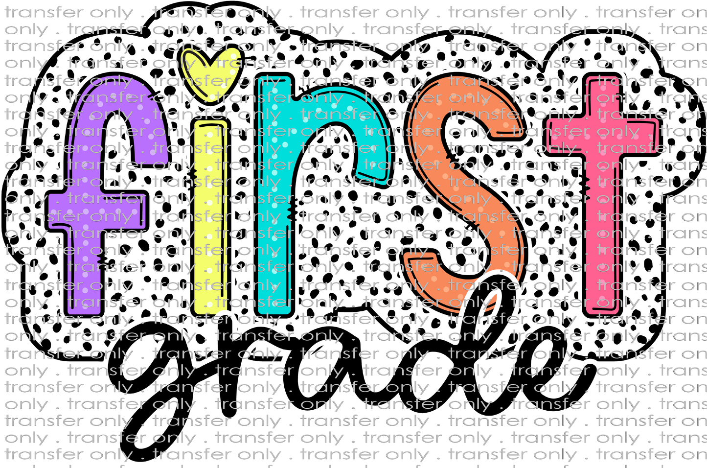 UVSCH 913 First Grade Dalmatian Dots with cursive