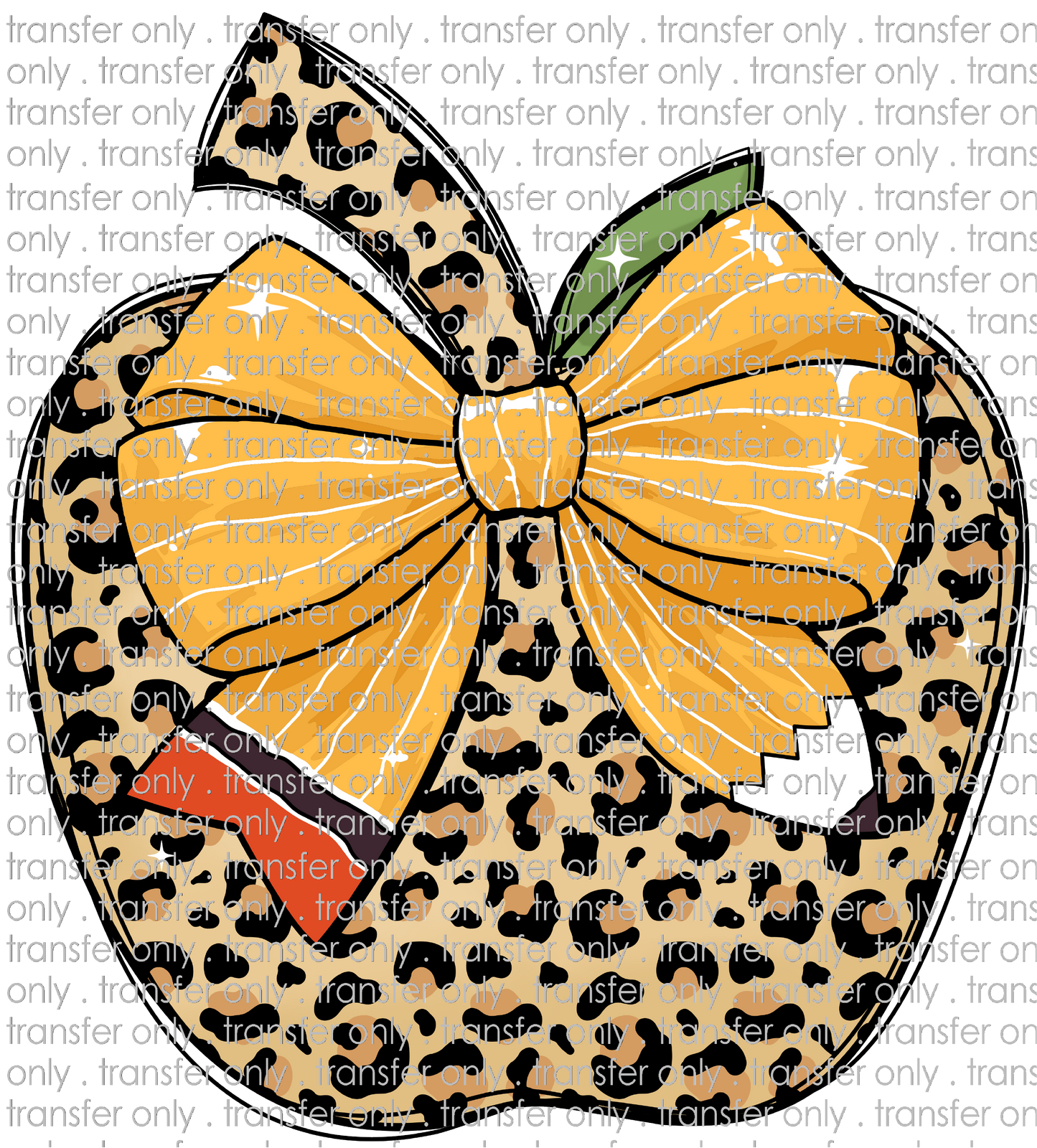 UVSCH 929 Pencil Bow Leopard Apple