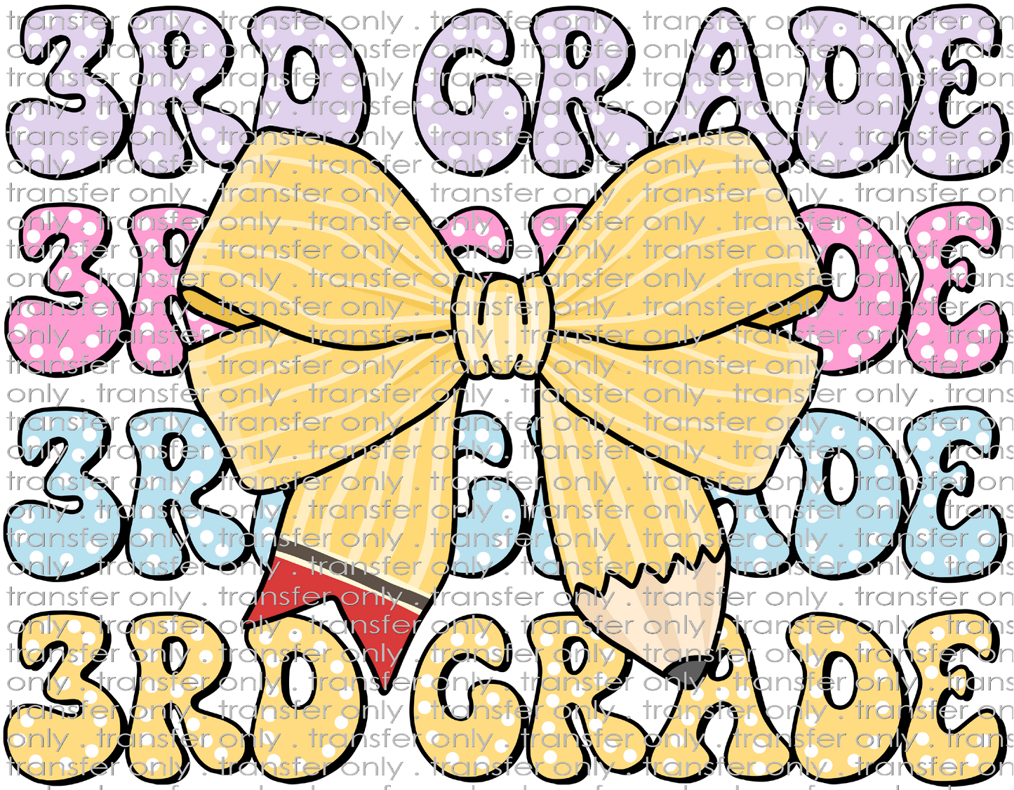 UVSCH 964 Stacked 3rd Grade with Bow