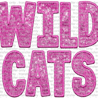 SCHMAS 296 Wildcats Embroidery Sequin Pink