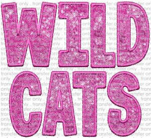 SCHMAS 296 Wildcats Embroidery Sequin Pink