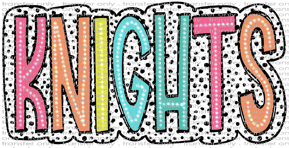 SCHMAS 313 Knights Bright Doodle Dalmatian Dots