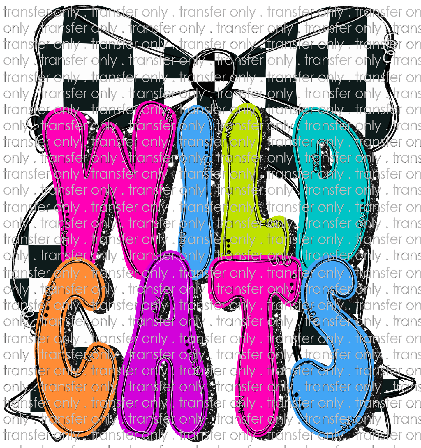 SCHMAS 536 Wildcats Checkered Bow