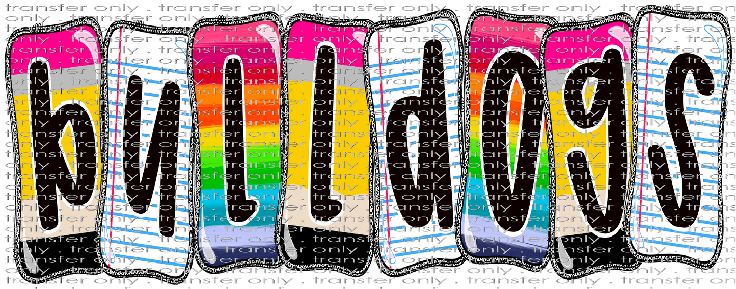 SCHMAS 540 Bulldogs Notebooks, Pencils, Rainbows