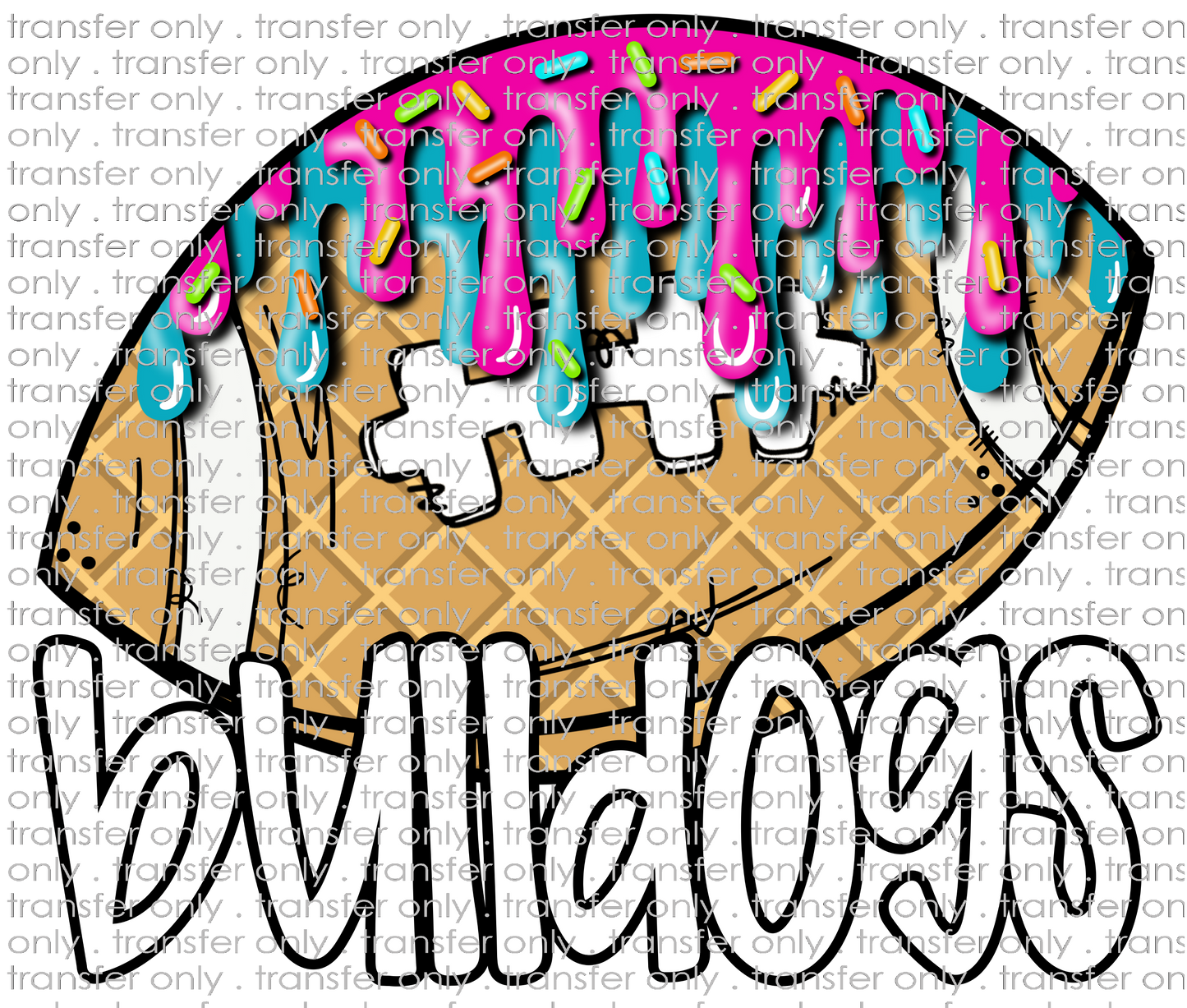 SCHMAS 542 Bulldogs Football Ice cream Drip