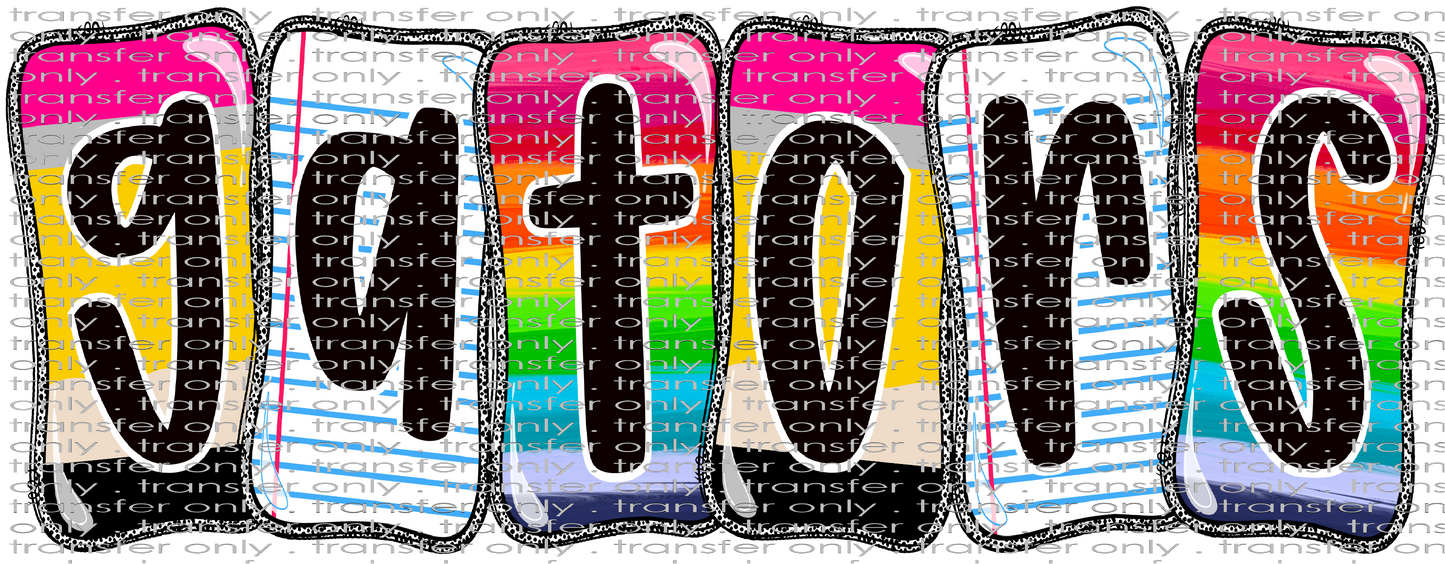 SCHMAS 552 Gators Notebooks, Pencils, Rainbows