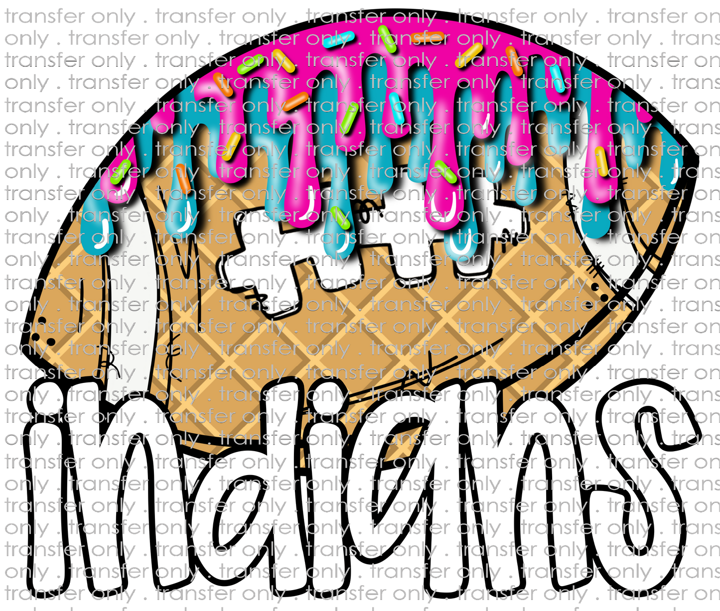SCHMAS 557 Indians Football Ice cream Drip