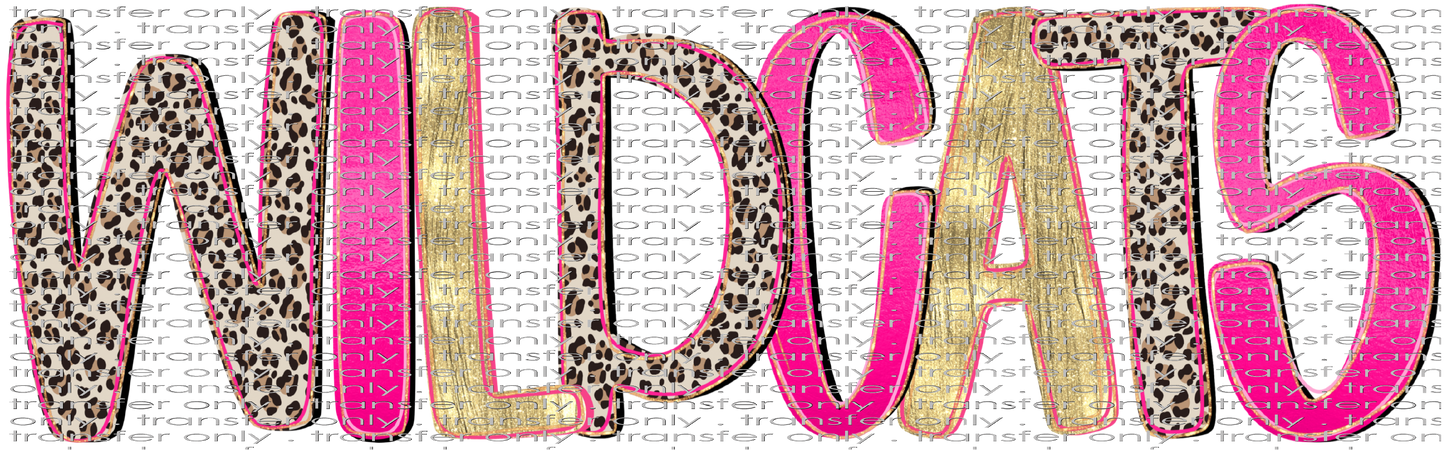 SCHMAS 581 Preppy WildCats Pink Black Leopard