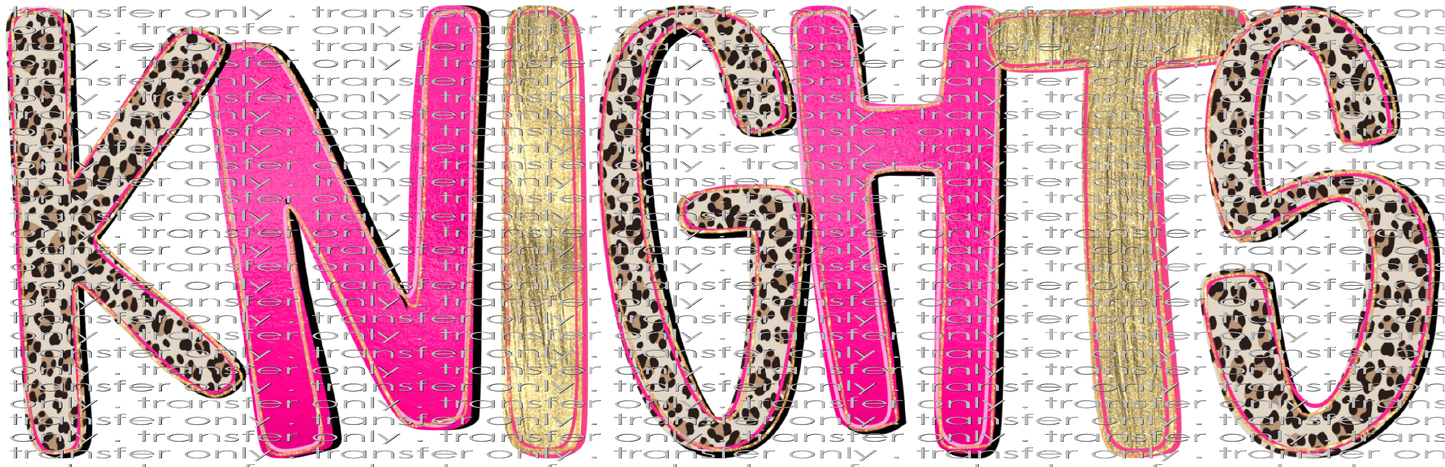 SCHMAS 582 Preppy Knights Pink Black Leopard