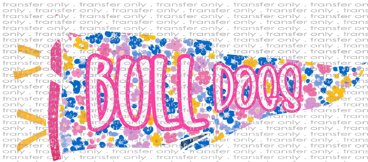 SCHMAS 593 Bulldogs Floral Flag