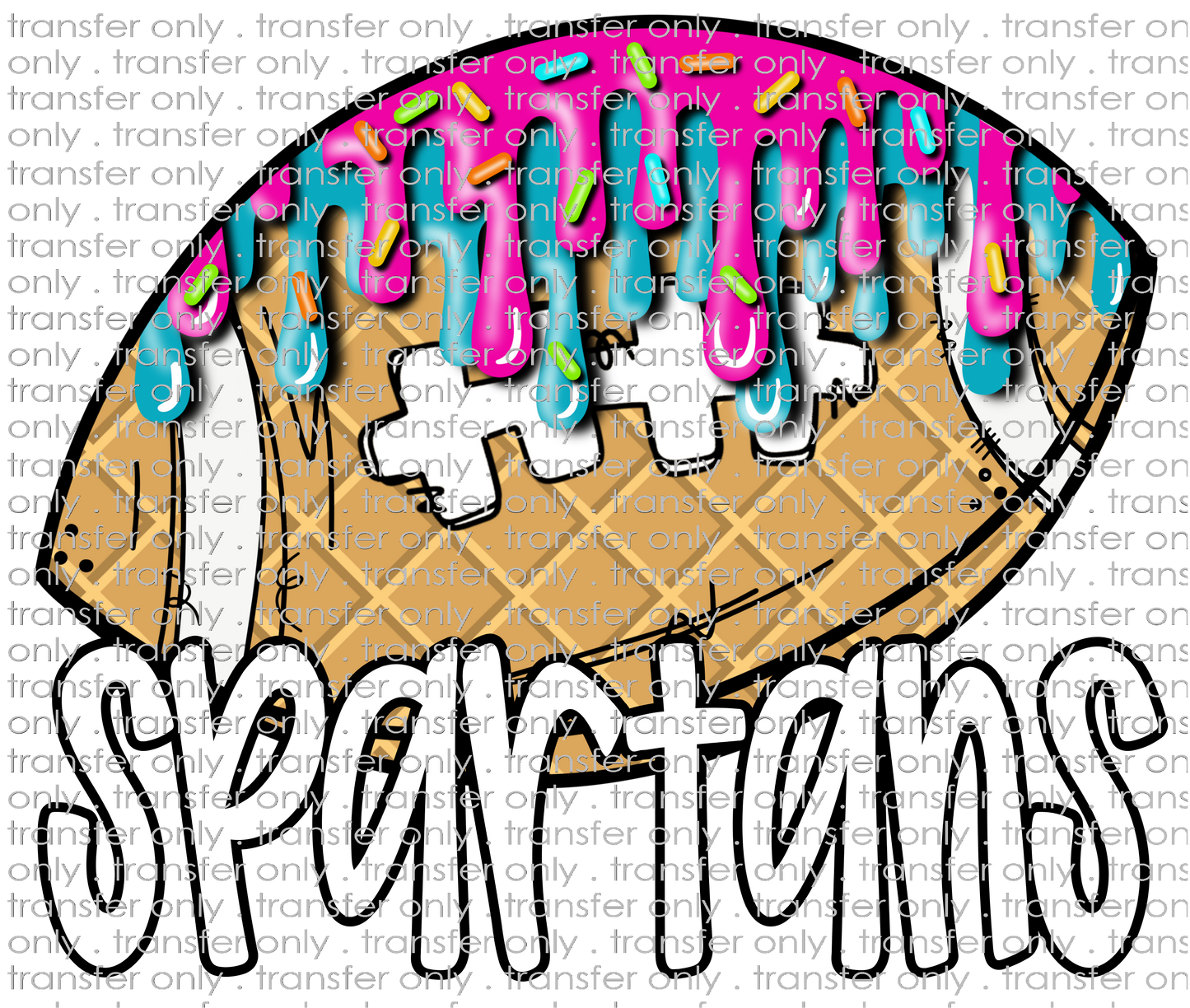 SCHMAS 596 Spartans Football Ice cream Drip
