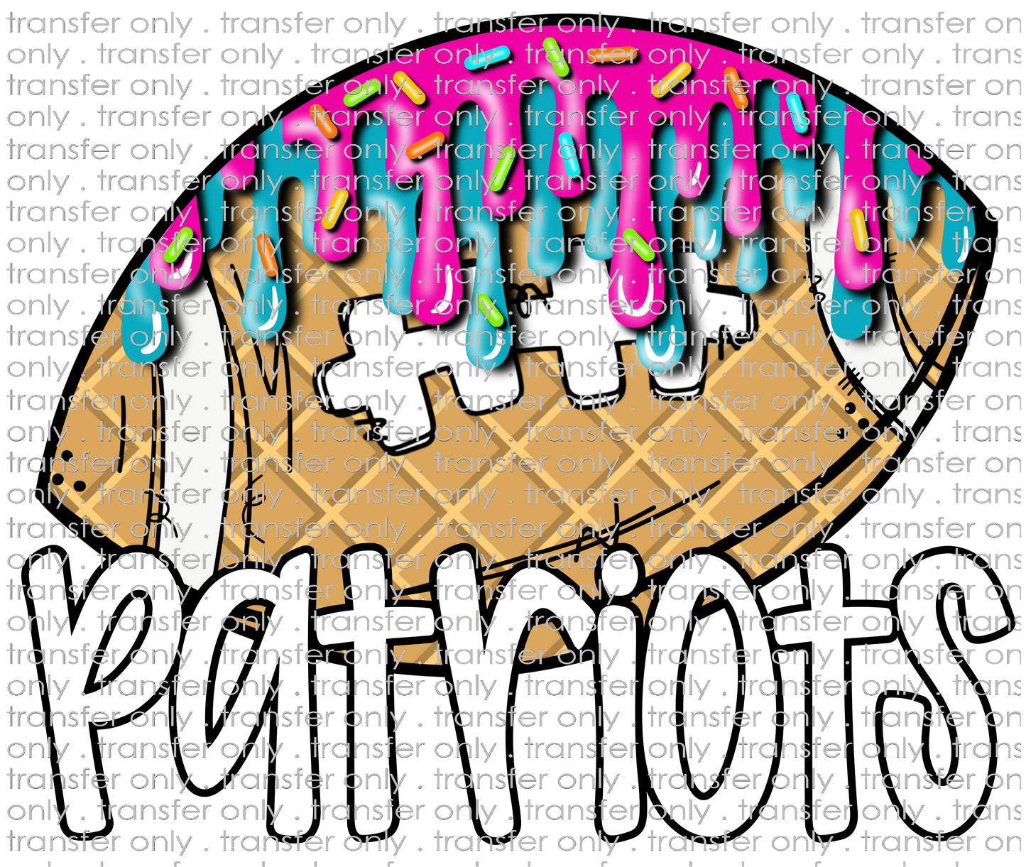 SCHMAS 597 Patriots Football Ice cream Drip