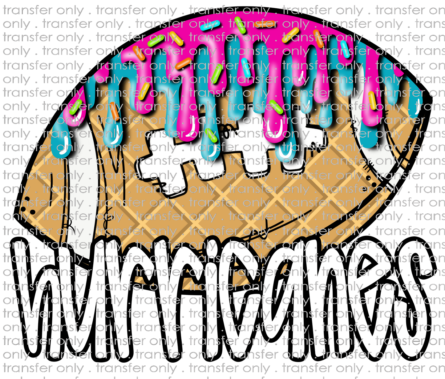 SCHMAS 598 Hurricanes Football Ice cream Drip