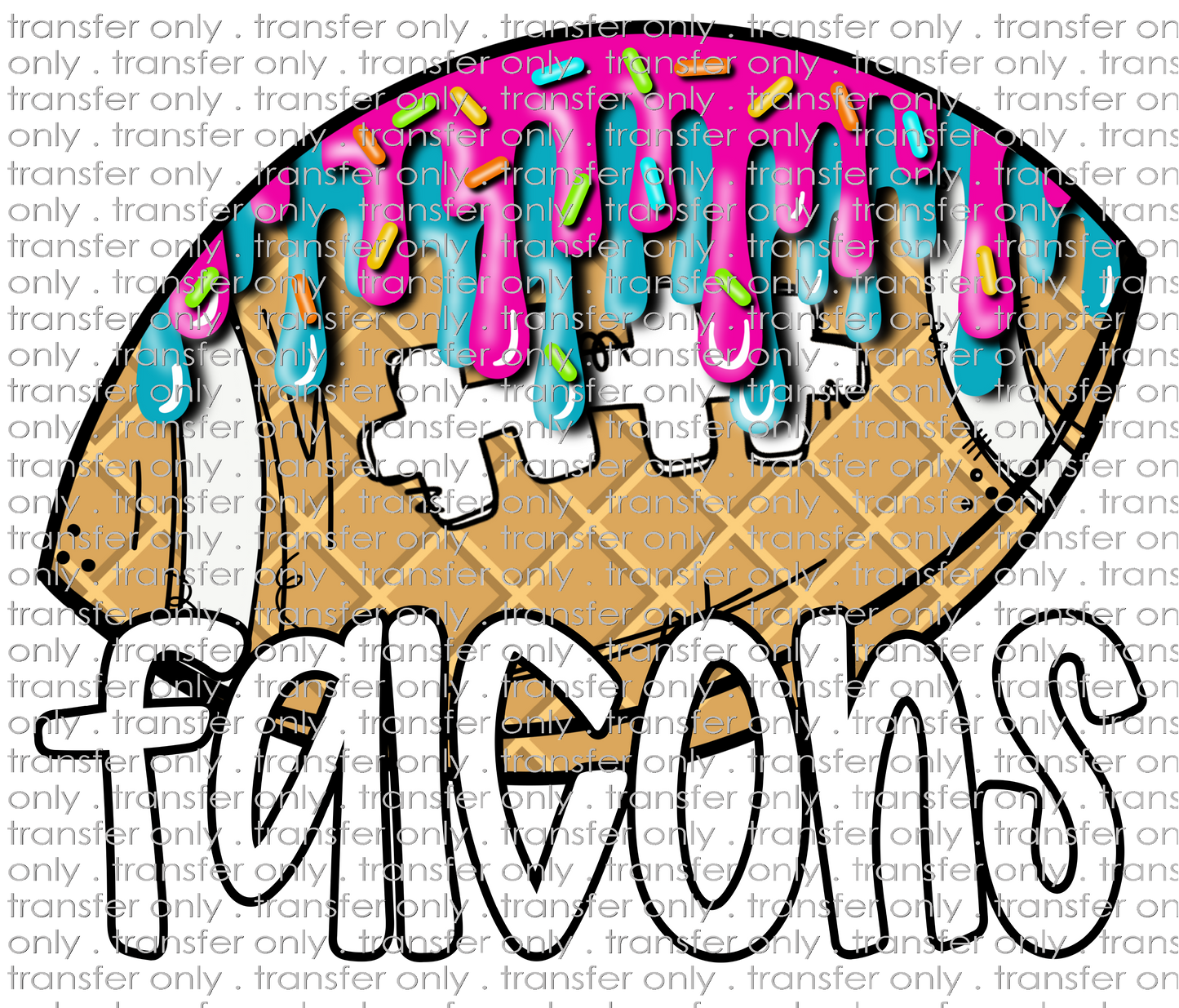 SCHMAS 599 Falcons Football Ice cream Drip