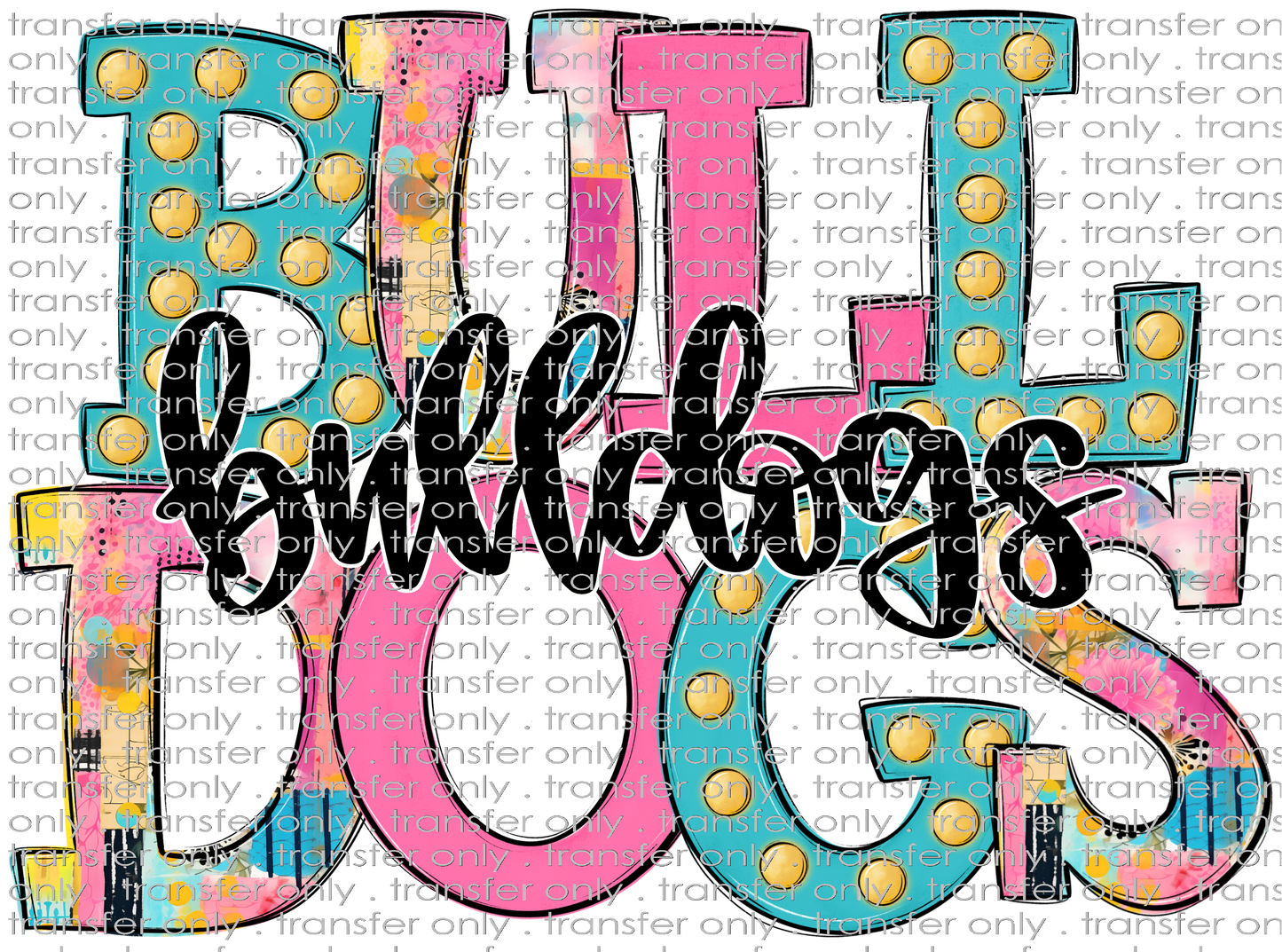 SCHMAS 617 Bulldogs Colorful Floral Patch Marquee