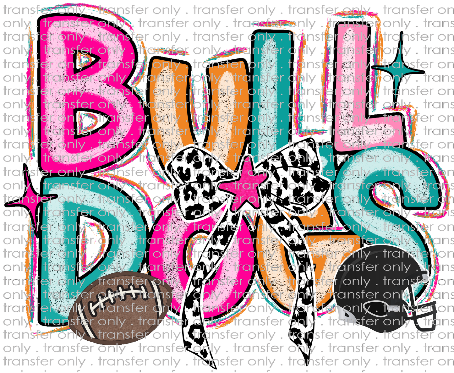 SCHMAS 620 Bulldogs Colorful Football