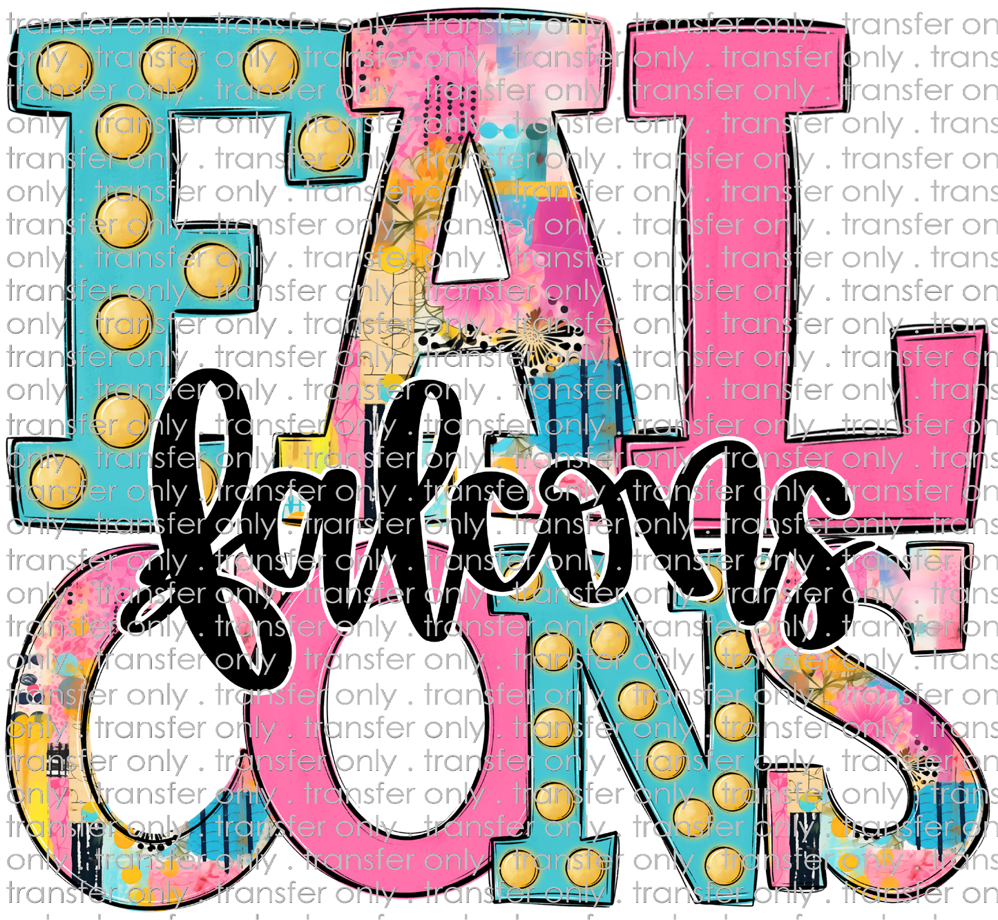 SCHMAS 621 Falcons Colorful Floral Patch Marquee